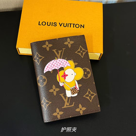 Louis Vuitton LV alfabet zwierzę wzór paszport posiadacz-3529  