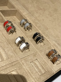 Hermes skórzane szycie kolczyki-3611  