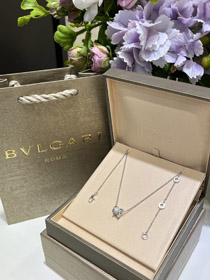 Bulgari biały pełny diament wiosna talia naszyjnik-3715  