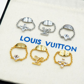 Louis Vuitton LV metalowy łańcuch pierścień diamentowy-3800  