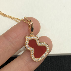 Qeelin Diament i czerwony obsidian podwójny naszyjnik cukrzyny-3884  