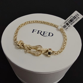 Feiden pełny diament diament podkowa klamra bransoletka-3997  