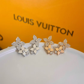Louis Vuitton LV pełny diament cztery liście Clover kolczyki-4030  