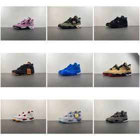 Jordan 4 antypoślizgowe zużycie średniej góry retro buty do koszykówki-4241  