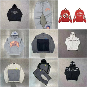 SAINT Mxxxxxx Sweater z kapturem Casual Pocket Long Sleeve Sweater-4447  