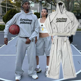 Złamane Planeta Hoodie Sweatpants Zestaw-4476  