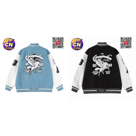 AMIRI kolor zablokowany list nadmiarowy kurtka Varsity-4856  