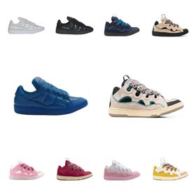 Lanvin splicing Curb mężczyzn i kobiet para grube dno koronki w górę sporowe buty skateboard chleb b