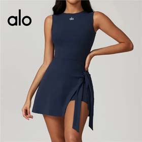 ALO One-piece yoga suit professional sports fitness suit tennis skirt dress female Pilates-2569  