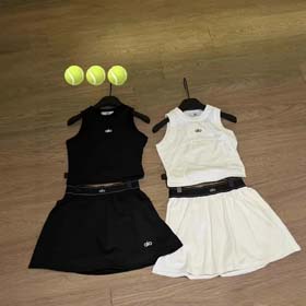 ALO 25 new sports suit quick-drying fishbone vest tennis skirt slim fitness two-piece suit for women-2575  